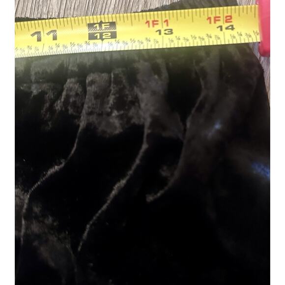 Citron Santa Monica Women Black Velvet Pull-On Pants Sz M Silk Blend Minimalist - Picture 5 of 8